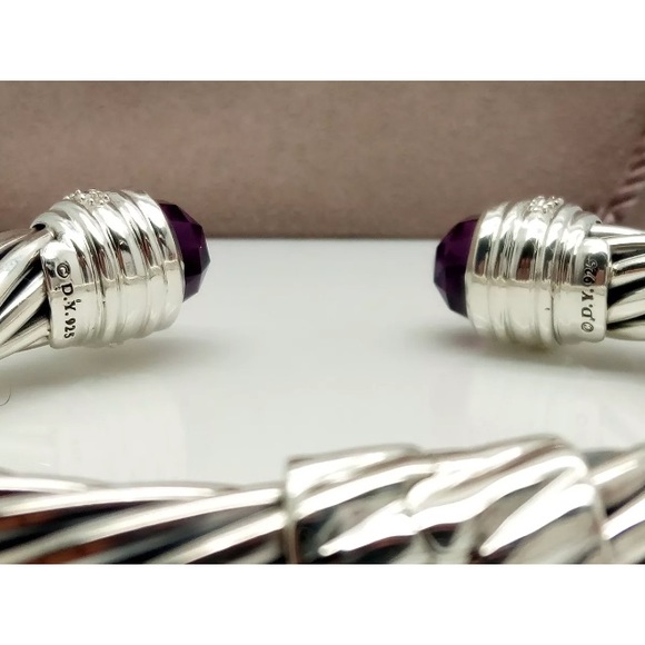 Auth David Yurman Amethyst & Diamond 10mm Bracelet - Picture 4 of 4